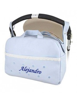Danielstore- Custom Bag Baby Baby Cart com nome bordado. Elevador Azul