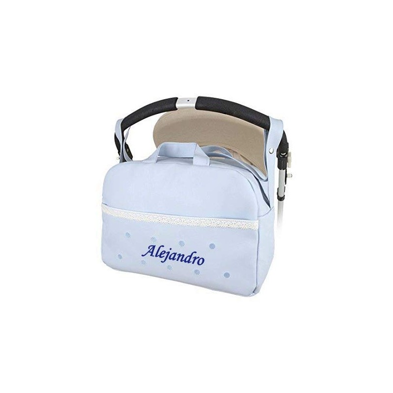 Danielstore- Custom Bag Baby Baby Cart com nome bordado. Elevador Azul