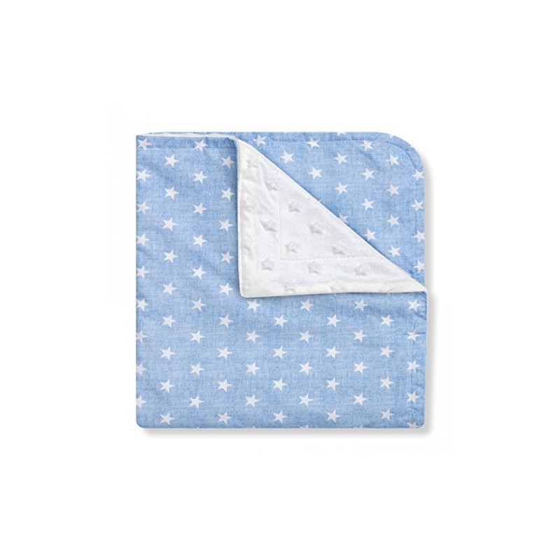 Cobertor de bebê estrela azul