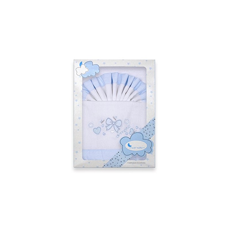 Berço de flanela Interbaby Triptico Sabanas 60x120 Blue Lasses