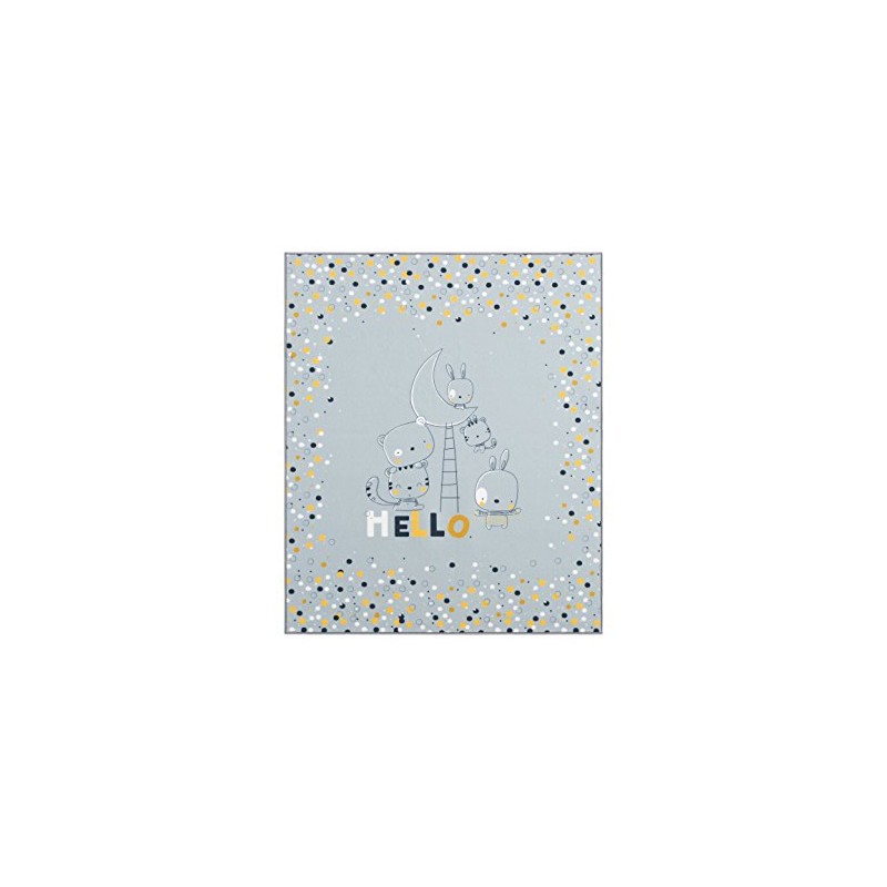 Piccola Casa 64508 - Alfombra, 90 x 110 cm, color gris y mostaza