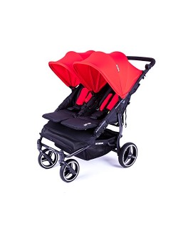 NUEVA Silla Gemelar Easy Twin 3.0.S con capota normal de paseo Baby Monsters - Color Rojo (Capota normal)