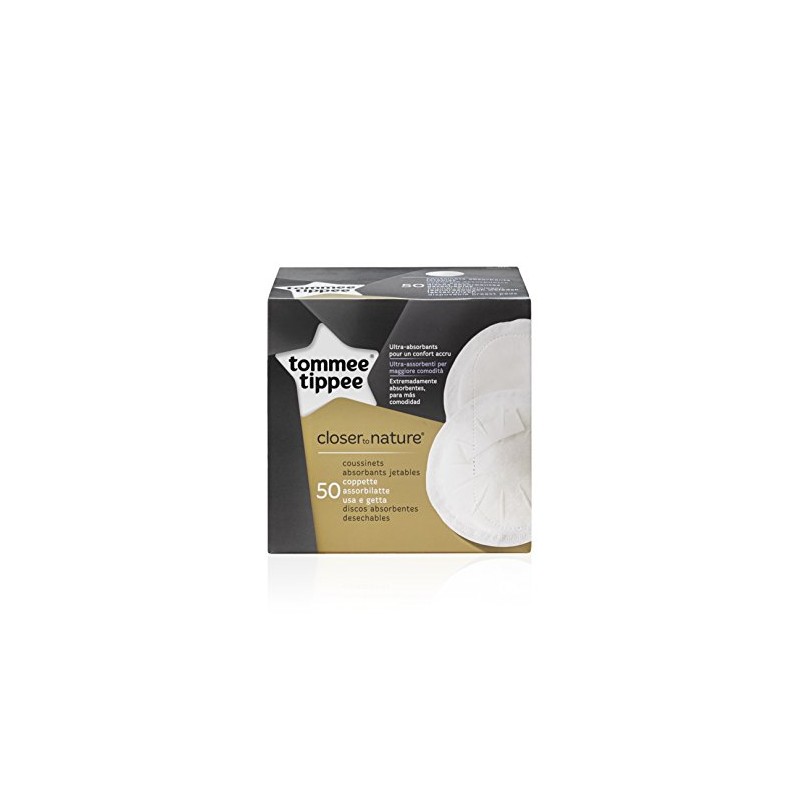 Tommee Tippee Closer to Nature - Discos de lactancia absorbentes, 50 unidades