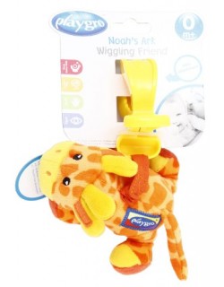 Rotho Noah's Ark Reason zappel carrinho de brinquedo de brinquedo girafa, multicolorido