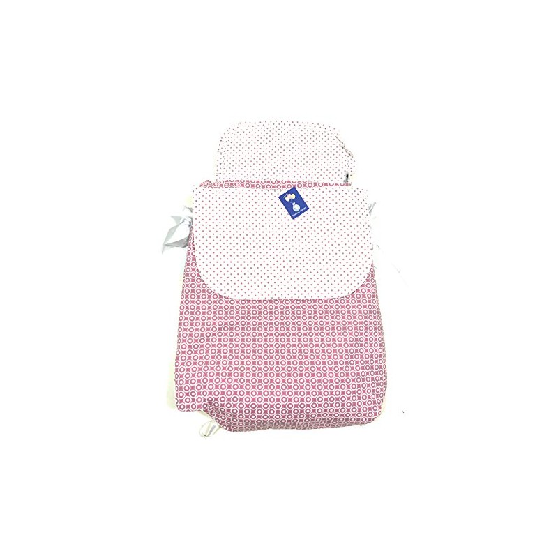 Saco Capazo + Funda Ajustable Danielstore Universal Carrito Bebé Color Malva-blanco