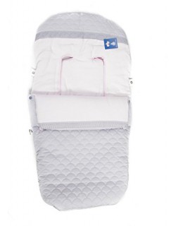 Universal Stroller Bag.Danielstore Cloud Padded Series. Cinza - rosa