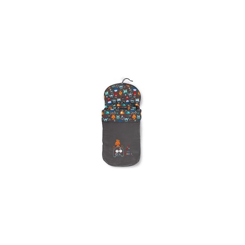 Pirulos 45330620 - Saco de carroça, design de monstros, 48 x 82 cm, branco e cinza