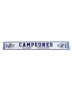 Real Madrid Champions Loom Scarf - Produto licenciado - Tamanho 140 x 20 cm. - 100% Acrílico