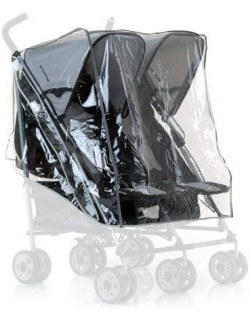 Hauck 550069 - Protector para la lluvia para silla de paseo dobles Turbo Duo/Roadster Duo SL