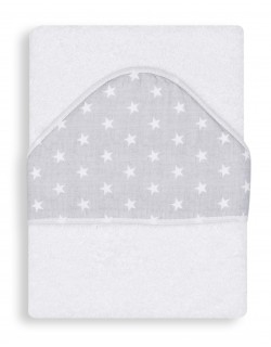 Toalha Camada de banho Bebê Personalizado com Nome Bordado - White-Grey-Danielstore