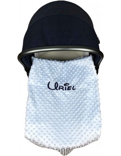 Cobertor bordado personalizado, carrinho de bebê -carry (1,10 x 0,80 cm) azul