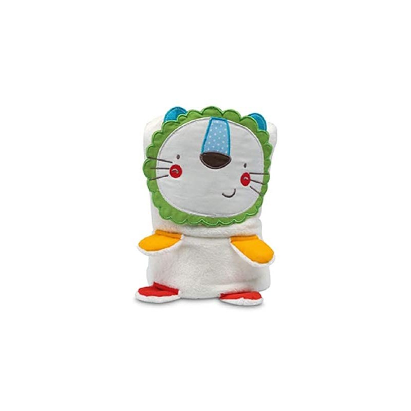 Pirulos 86220701 - Manta toy microfibra, 80 x 90, monaleon, color blanco