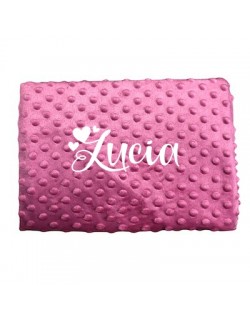 copy of Cobertor bordado personalizado, carrinho de bebê -carry (1,10 x 0,80 cm) rosa