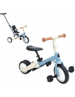 Triciclo Evolutivo Bebé 5 en 1 GYRO De Triciclo a Bicicleta (Azul)