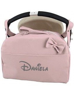 Danielstore- Saco de carrinho de bebê acolchoado personalizado com nome bordado. Maquiagem colorida