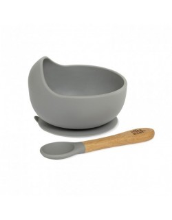 Set de Alimentación -Eco Collection-Silicona Inter Baby Gris