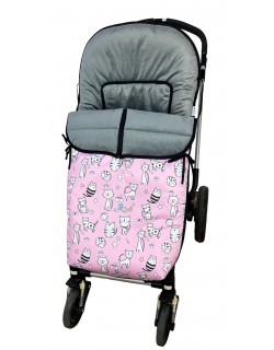 Saco Silla Paseo Universal y Bugaboo Impermeable y transpirable Cats Rosa Danielstore