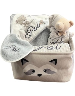 Canastilla Bebé Personalizada Cesta Regalo Incluye Manta + Dou Dou + Capa de baño + Babero +...