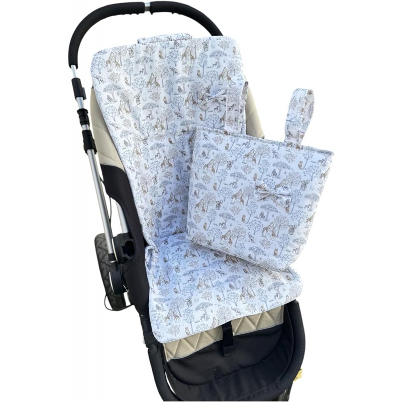 Colchoneta universal con talega a juego para silla de paseo – diseño África.
